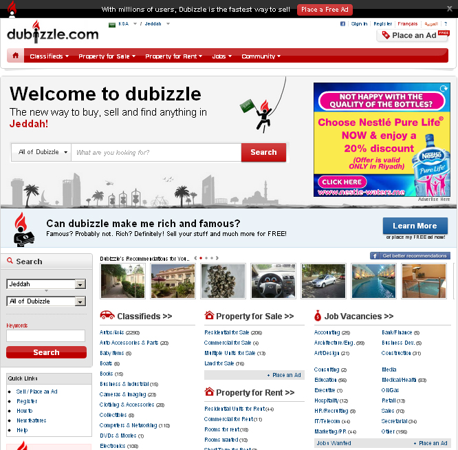 dubizzle jeddah  website