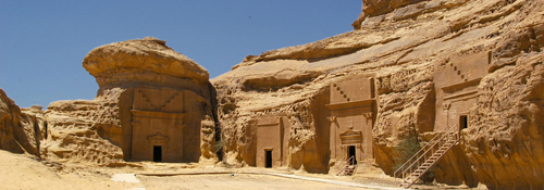 Ancient Graves Ancient Graves Sandstone Rocks in Madayin Saleh, Near Al-Ula Town, North of K.S.A.