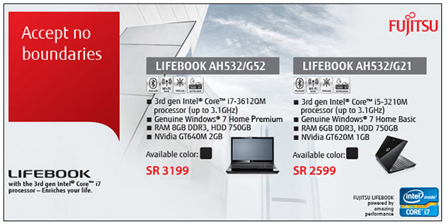 Fujitsu Lifebook Laptops at Jarir