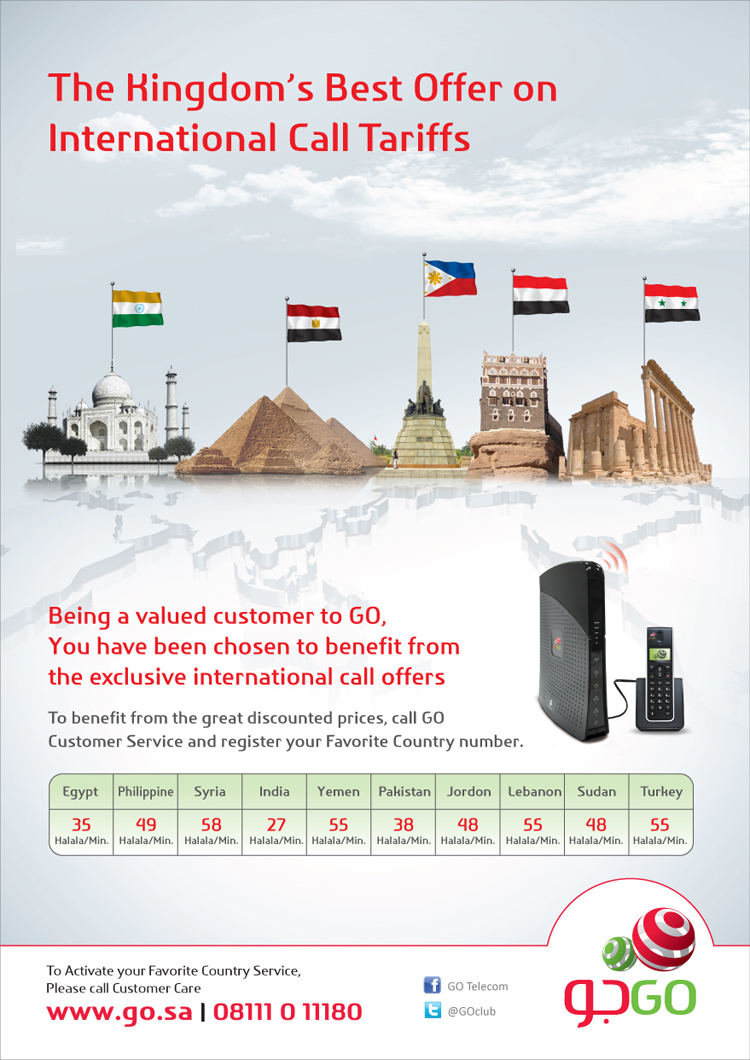 The Best International Calls' Tariff  - Go Telecom