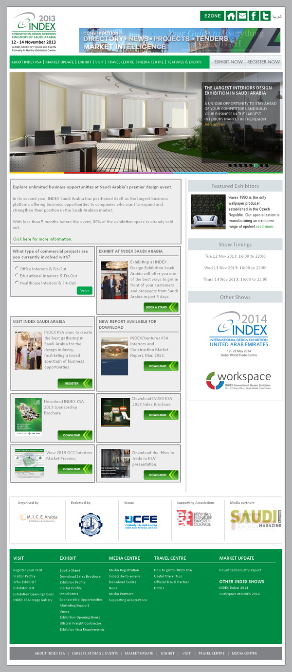 INDEX KSA Exhibition 2013 jeddah website