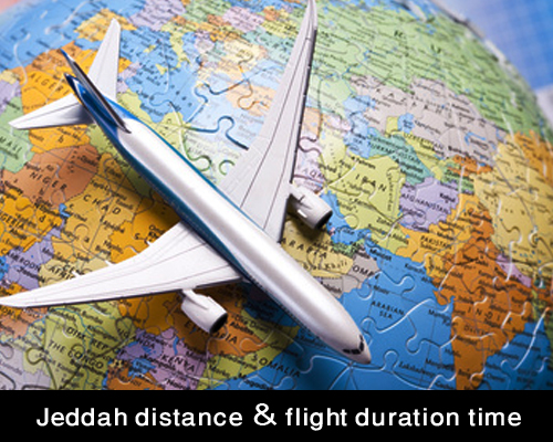 Jeddah distance & flight duration time